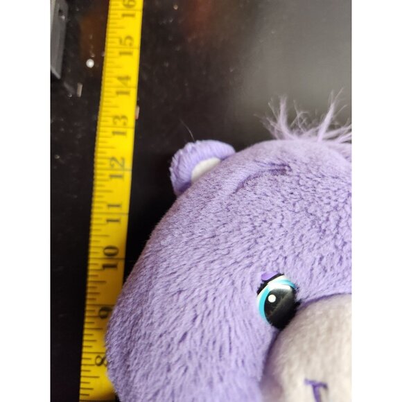 Care Bears Plush Harmony Bear Purple Stuffed Bear 8" Smiling Flower By Hasbro - Picture 9 of 9